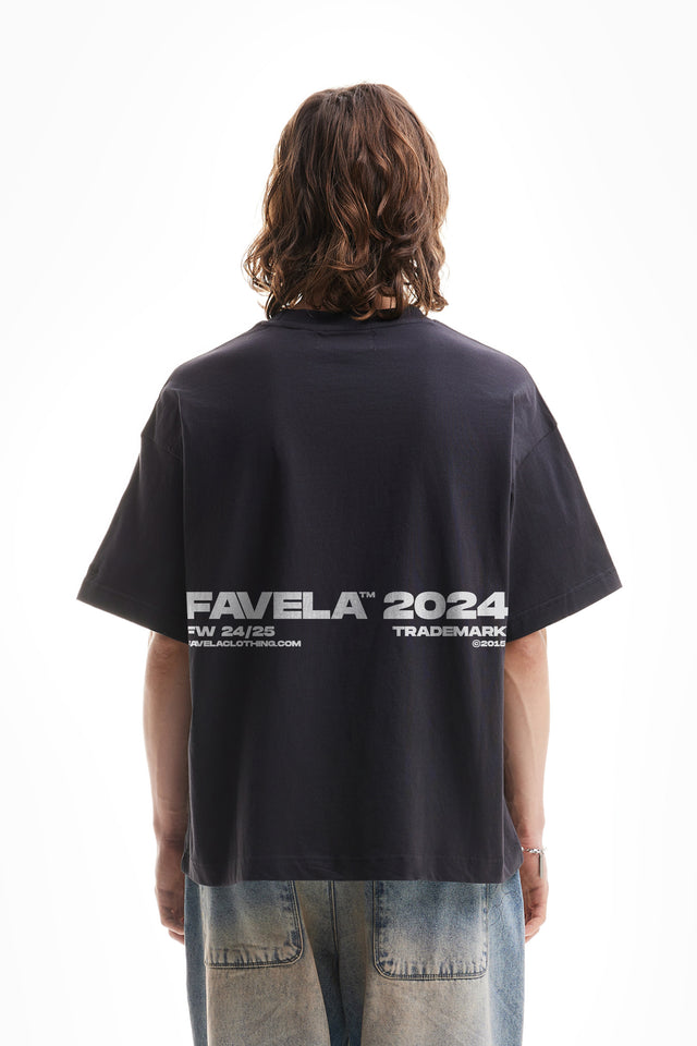 Vintage Overzised T-Shirt with Favela 2024 Backprint 