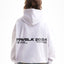 White Hoodie with overzised fit and Favela 2024 Backprint