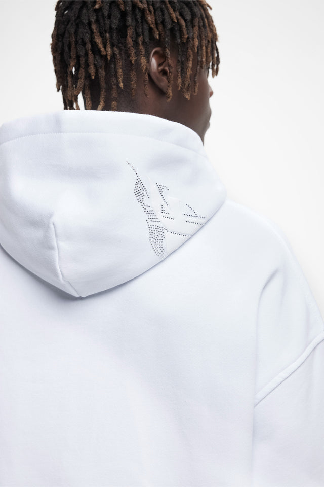 AVES RHINESTONE WHITE FRONT ZIP