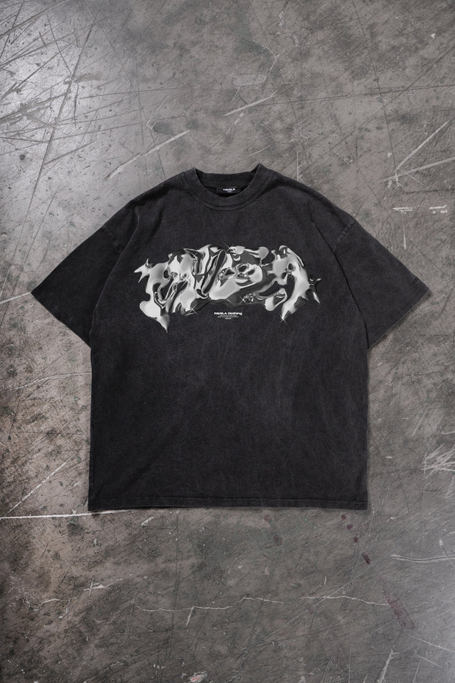 Overzised T-Shirt with Bubble Black Design