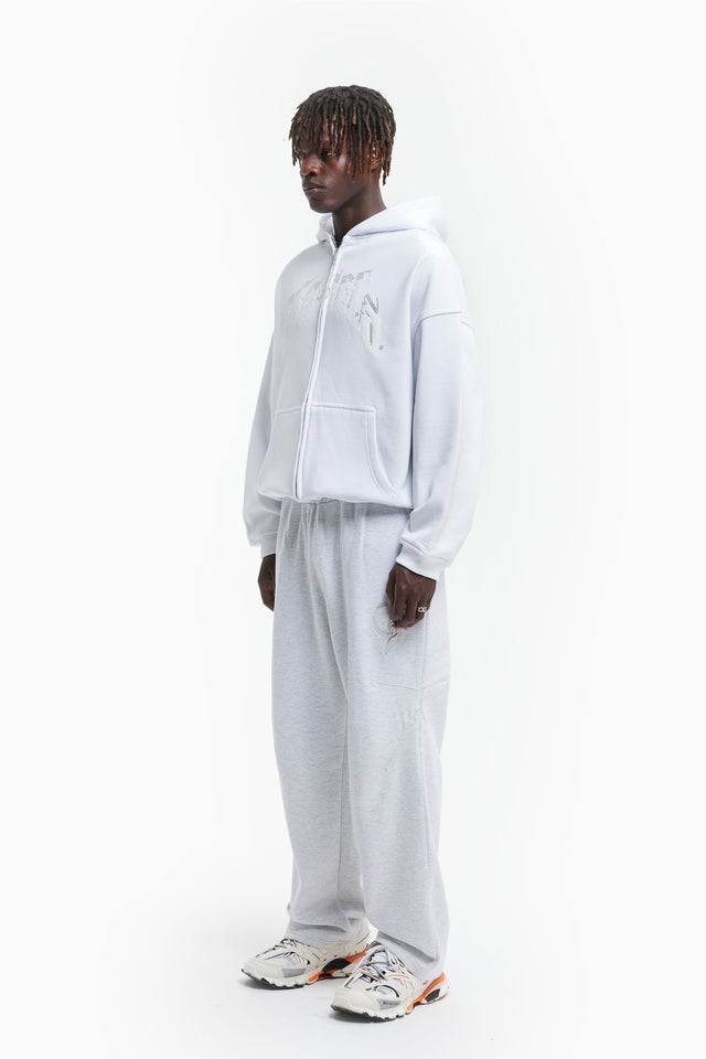 AVES RHINESTONE WHITE FRONT ZIP