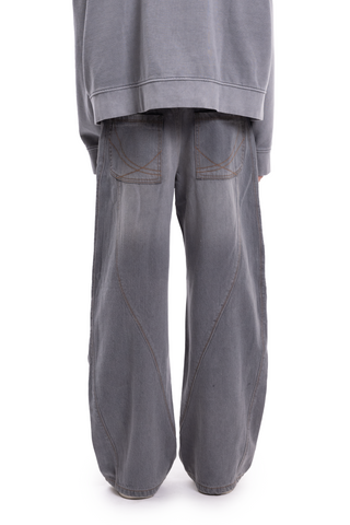 BALLOON CUTLINE DENIM VINTAGE LIGHT GREY