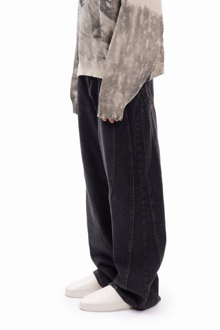 BALLOON CUTLINE DENIM VINTAGE GREY