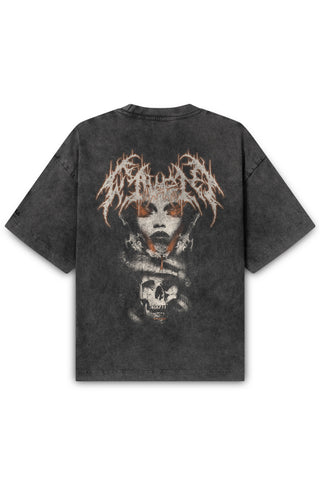 BETRAYAL BLACK WASHED DISTRESSED T-SHIRT