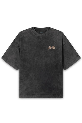 BETRAYAL BLACK WASHED DISTRESSED T-SHIRT