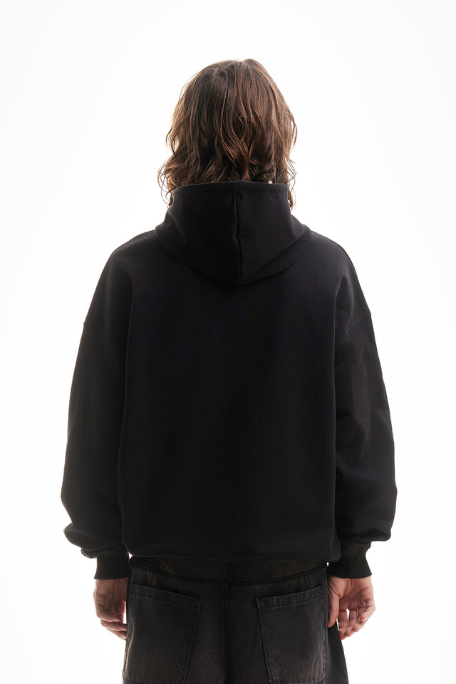 %CHROME METAL BLACK HOODIE%