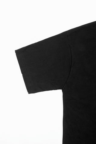 FAVELA SLICE BOXY DISTRESSED BLACK T-SHIRT