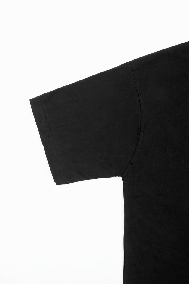 FAVELA STUDIOS CHROME HEART DISTRESSED BLACK BOXY T-SHIRT