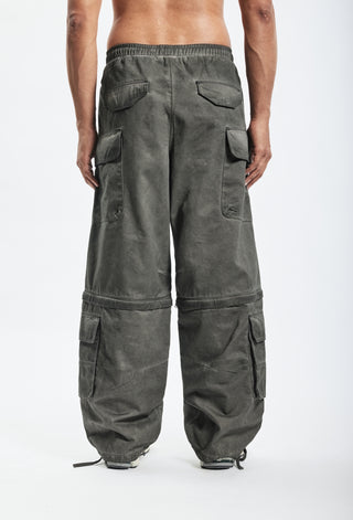 PARACHUTE CARGO BLACK OIL WASHED