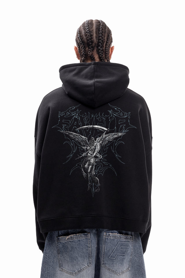 FALLEN UNIT BLACK BOXY FRONTZIP