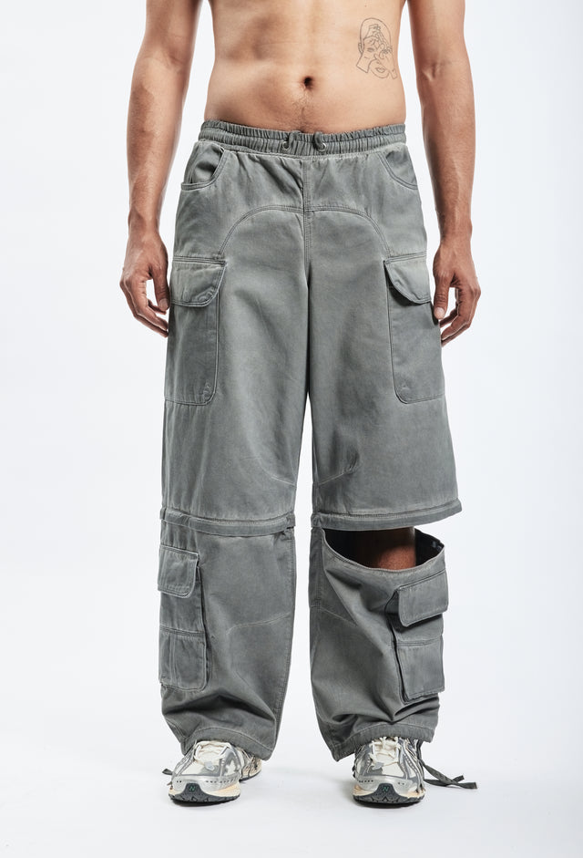 PARACHUTE CARGO LIGHT GREY OIL WASHED