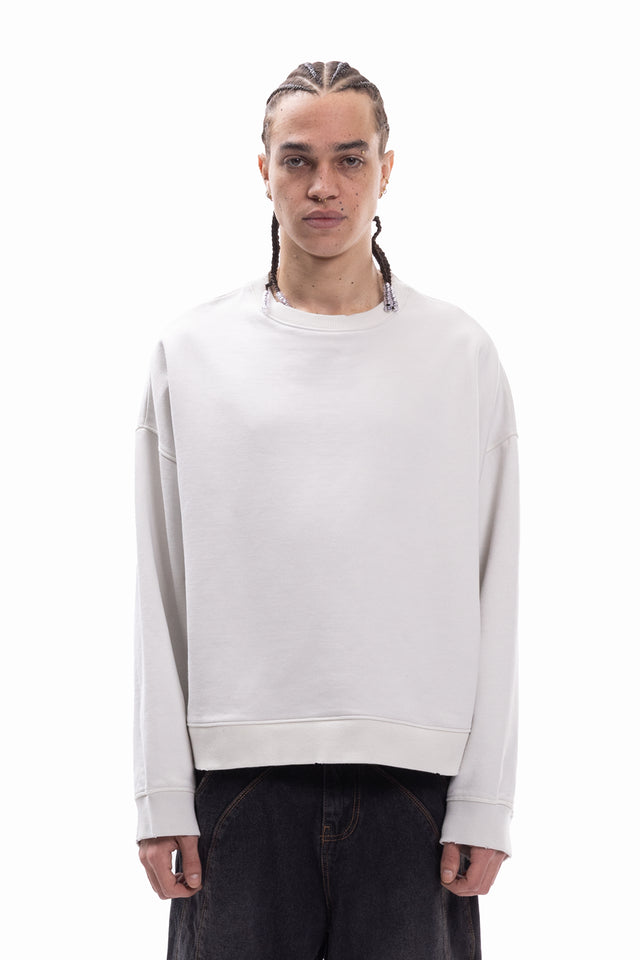 VINTAGE WHITE BOXY CREWNECK