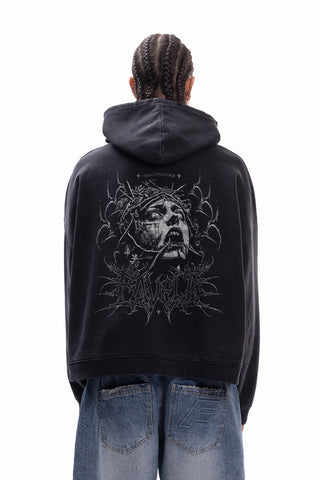 CUFF BLACK HOODIE