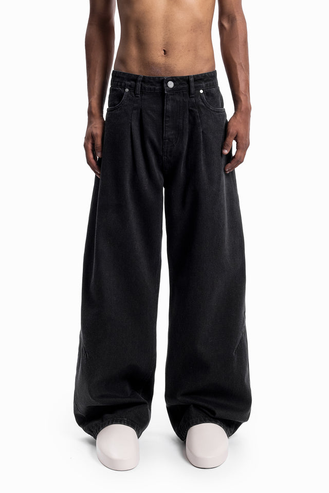 BALLOON DART VINTAGE BLACK DENIM