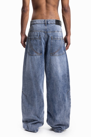 BALLOON DART VINTAGE LIGHT BLUE DENIM