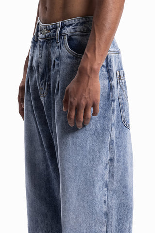 BALLOON DART VINTAGE LIGHT BLUE DENIM
