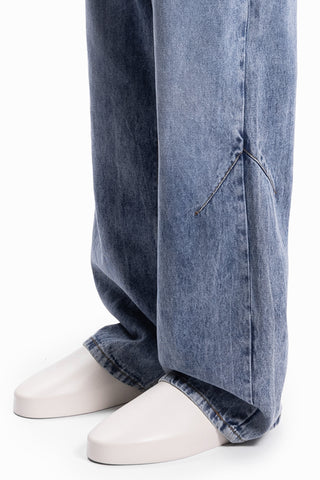 BALLOON DART VINTAGE LIGHT BLUE DENIM