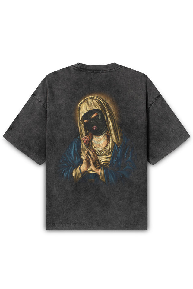 DISGUISE BLACK WASHED DISTRESSED T-SHIRT
