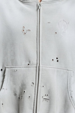 AVES RHINESTONE BORDEAUX FRONT ZIP