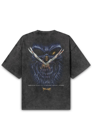 DOUBLE SWORD BLACK WASHED DISTRESSED T-SHIRT