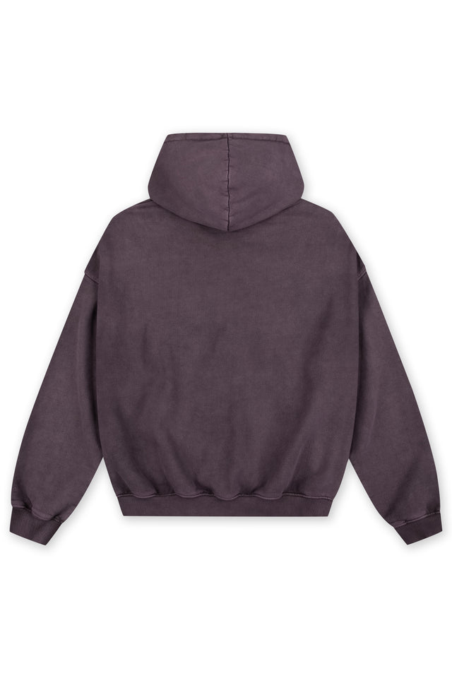 PURPLE SAND WASHED FRONTZIP