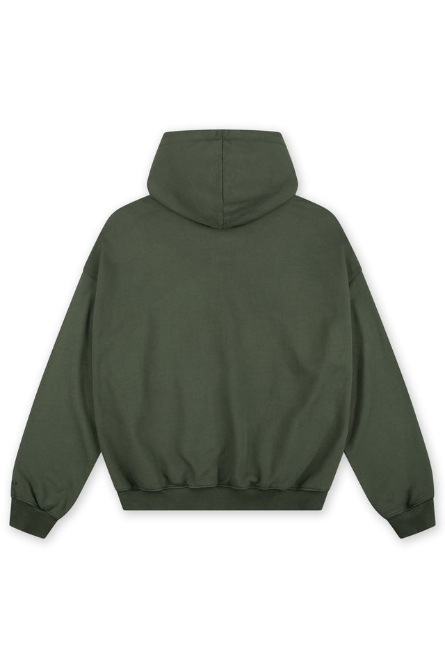 GREEN SAND WASHED FRONTZIP