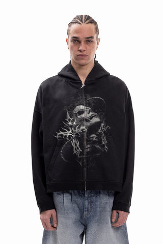 CUFF BLACK HOODIE