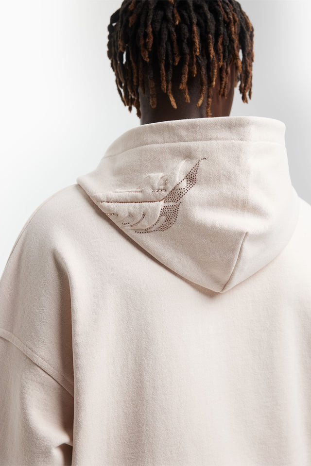 AVES RHINESTONE VANILLA FRONT ZIP