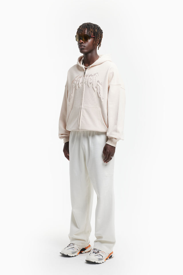 AVES RHINESTONE VANILLA FRONT ZIP