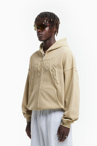 AVES RHINESTONE TWILL FRONT ZIP