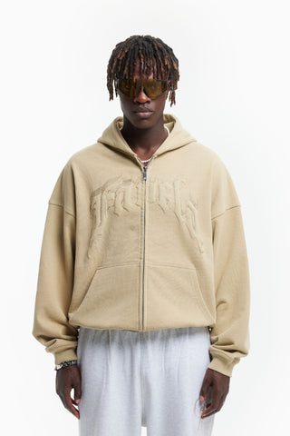 AVES RHINESTONE TWILL FRONT ZIP