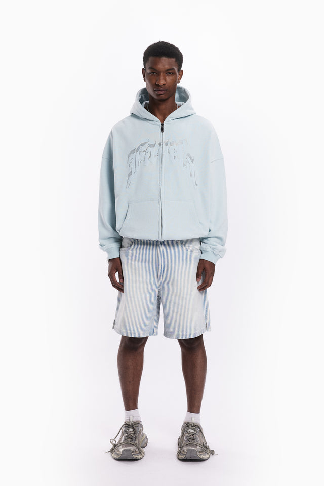 AVES RHINESTONE ICE FLOW FRONT ZIP