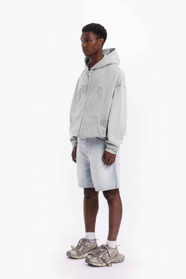 AVES RHINESTONE LIGHT GREEN TR FRONTZIP