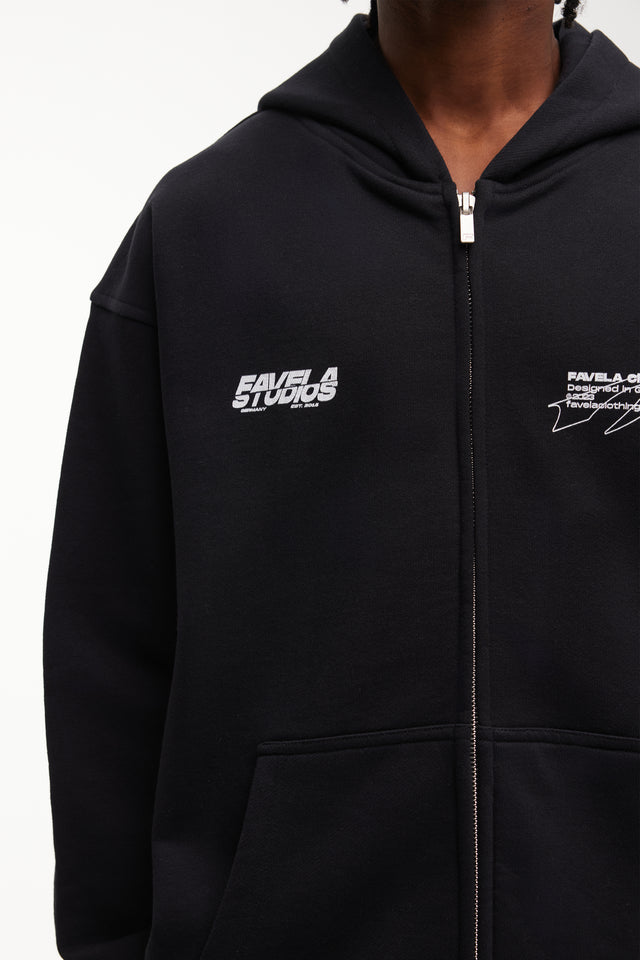 DOUBLE BLACK FRONT ZIP