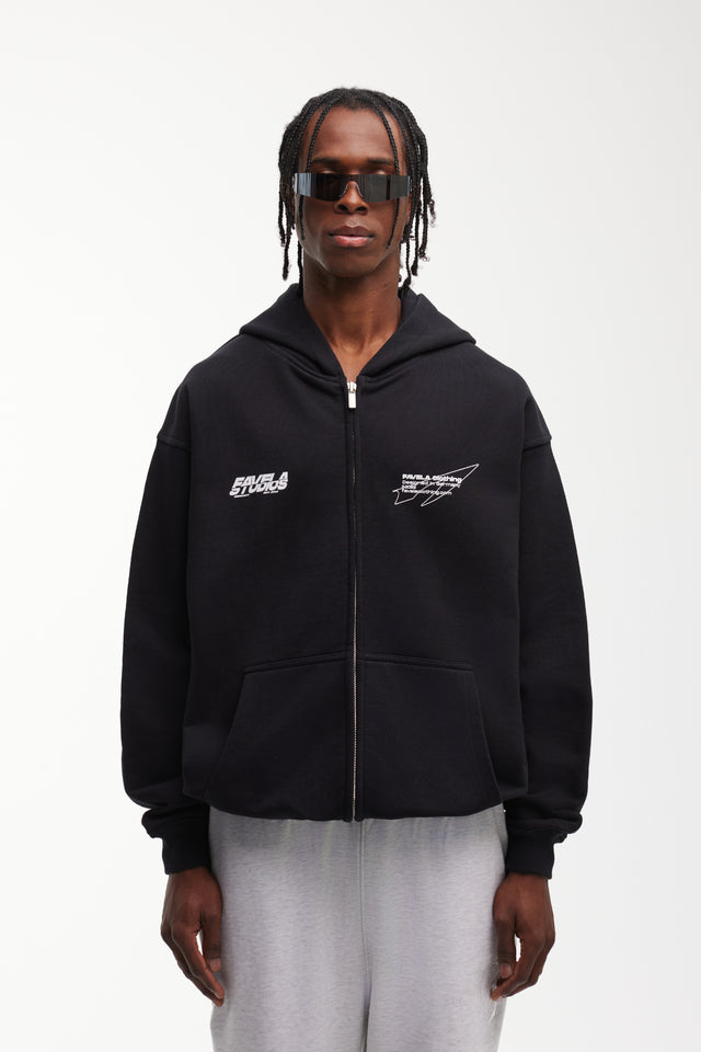 DOUBLE BLACK FRONT ZIP