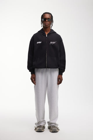 DOUBLE BLACK FRONT ZIP