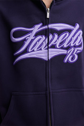 NEW 3D COLLEGE PLUM FRONT ZIP