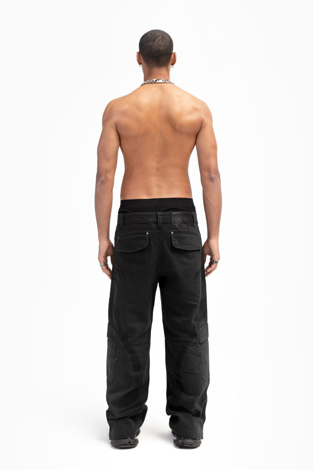 FF BLACK CARGO PANTS