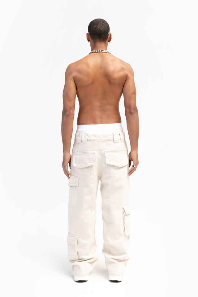 FIVE POCKET VANILLA CARGO PANTS