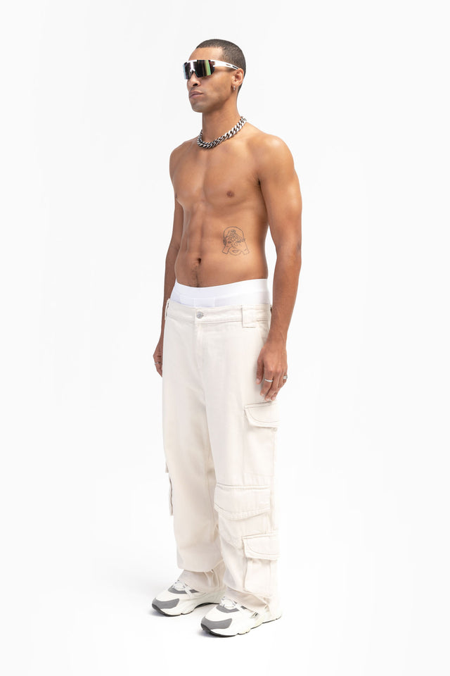 FIVE POCKET VANILLA CARGO PANTS