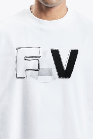 FAV TAPE BOXY WHITE T-SHIRT