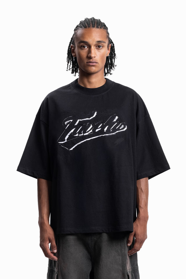FAVELA PATCH BOXY BLACK T-SHIRT