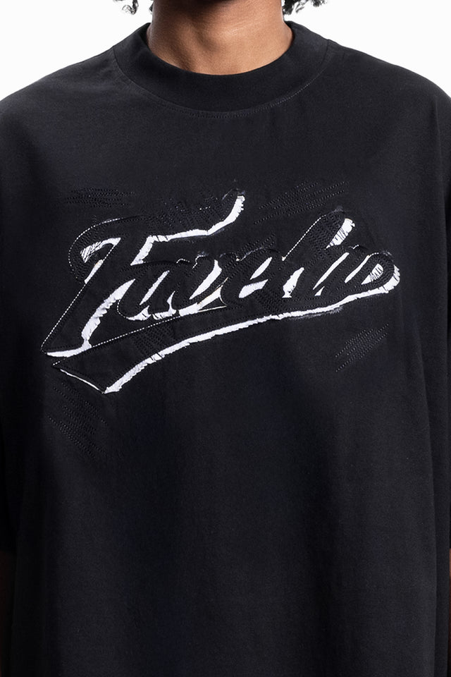 FAVELA PATCH BOXY BLACK T-SHIRT