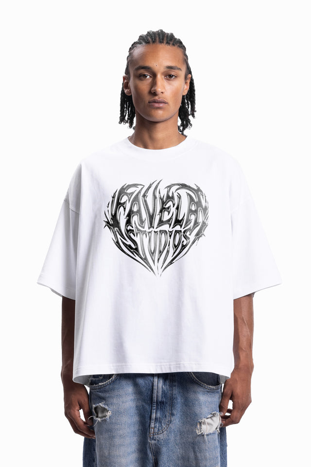 FAVELA STUDIOS CHROME HEART DISTRESSED T-SHIRT
