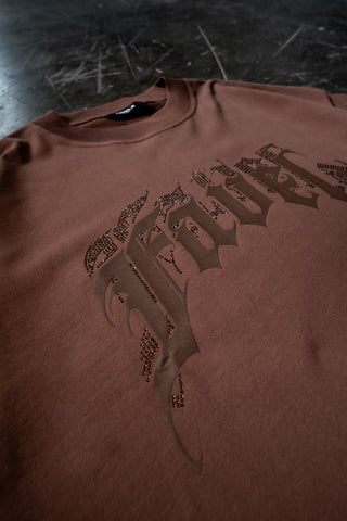 AVES RHINESTONE NEW BROWN / COFFEE T-SHIRT