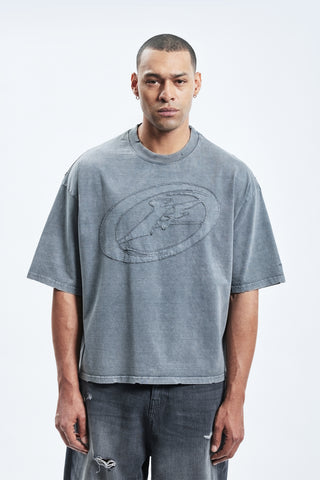 F PATCH GREY WASHED T-SHIRT