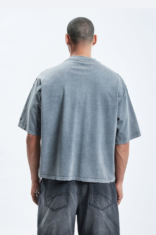 F PATCH GREY WASHED T-SHIRT