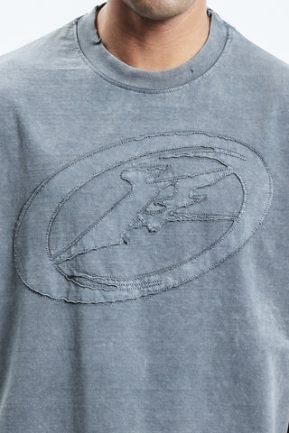 F PATCH GREY WASHED T-SHIRT