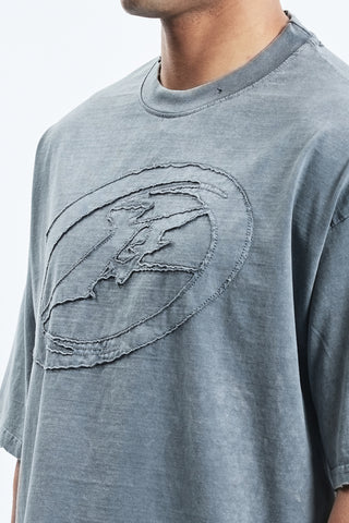 F PATCH GREY WASHED T-SHIRT