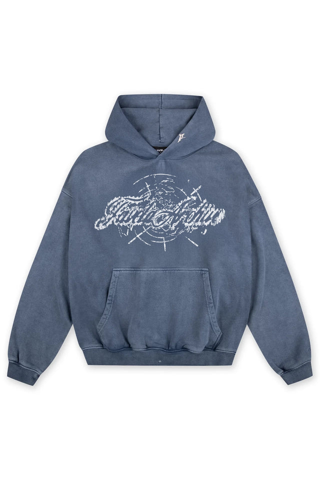 GLOBE BLUE SAND WASHED HOODIE